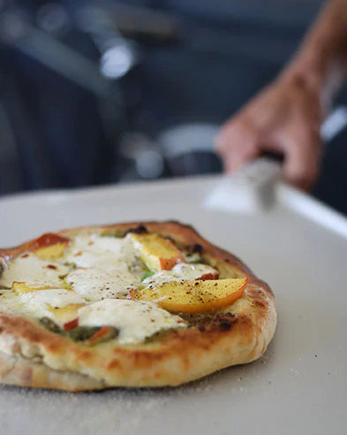 Burrata, Peach and Prosciutto Pizza Recipe